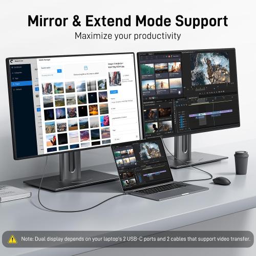 Acer USB C to DisplayPort Cable 6.6 FT (4K@60HZ 2K@165Hz) for Laptop
