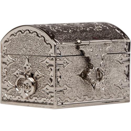 EHV Silver Plated Arras para Boda Wedding Unity Coins with Tray and Treasure Box, Classic Arras Matrimoniales Ceremony, Beautiful Gift Set Marriage (San Benito)