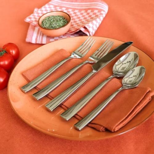 Gourmet Settings Stainless Steel Flatware Set Mode