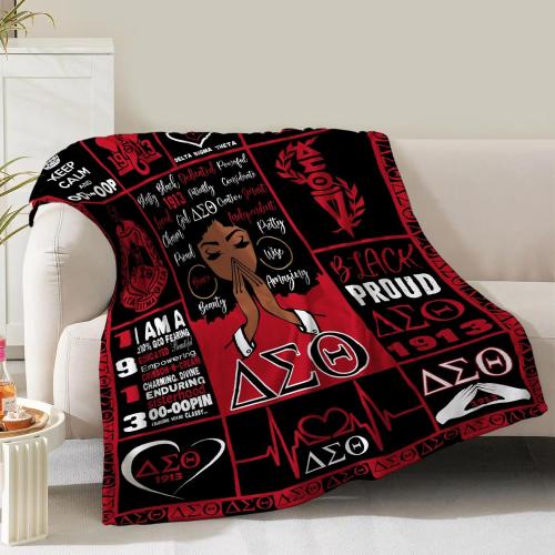 Sorority Blanket Gifts for Women Girls Sisters Birthday Christmas Valentine Positive Presents Theme Decor Home Bedroom Living Room Sofa Couch Soft Cozy Fleece Kids Adults Throw 60x50