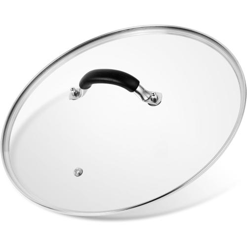 12 Inch Pan Lid - Glass Lid with Stainless Steel Handle for Frying Pan and Pots (12 Lid)