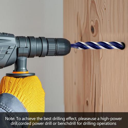 1-1/2 Inch Auger Drill Bit for Wood, 9 Long Carbon Steel Quick Change Hex Shank Wood Drill Bit for Hardwood, Softwood and Plastic (Blue)