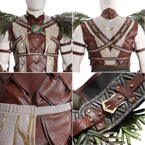 Halsin Cosplay Costume Men's BG3 Game Full Set Waistcoat Top Pants for Halloween Party