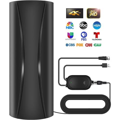 3000  Miles Range TV Antenna, Strongest Digital TV Antenna Indoor Outdoor with Amplifier Signal Booster, HD Antenna for Local Channels for Smart TV and Old TVs-38ft Long Coax Cable