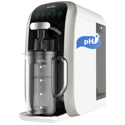SimPure Y7T-A Countertop Reverse Osmosis Water Filter, 5 Stage Mineral RO | NSF/ANSI 58 Certified Water Filtration System, RO Water Purifier, No Installation, 4: 1 Pure to Drain, pH  Balanced ALK Taste