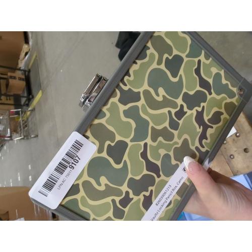 Vaultz Locking Pencil Box, Camo Design, Key Lock, Mesh Pocket