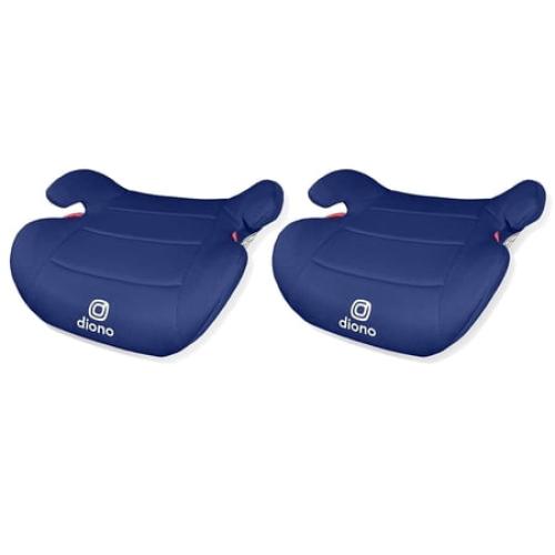 Diono Solana Lite Backless Booster Car Seat 2 Pack for Kids, Lightweight Travel Booster Seat, Machine Washable Covers, Fits Children 40-100 lbs, Blue Surge