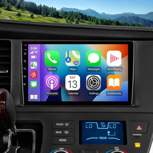 9-Inch IPS Touchscreen Android 12 Car Stereo for Toyota Sienna 2015-2018 with Wireless CarPlay & Android Auto 2 32GB Car Radio, Support GPS, WiFi, Bluetooth, FM Radio, Backup Camera, SWC, Dual USB