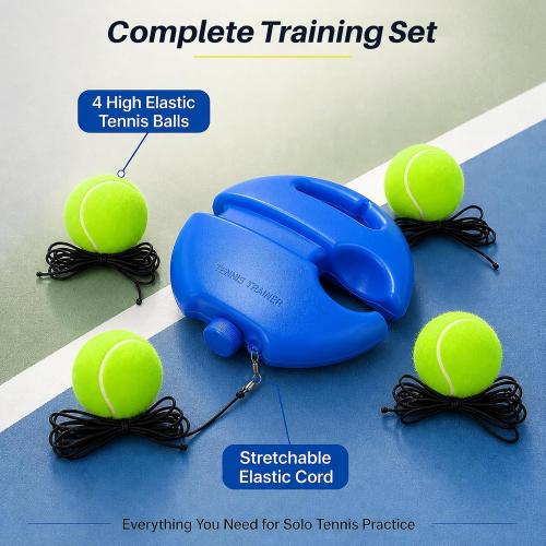 Tennis Training Bouncing Ball Set – 4 high-Bounce Balls with mesh Carry Bag. Portable and Convenient for Solo Practice in courtyards, Balconies, or Outdoor Fitness Activities Anywhere.