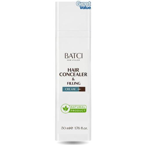 Batcı Hair Concealer & Filling Cream for Bald Spots & Thinning Hair – Waterproof, Sweat-Proof Scalp Coverage – Natural Root Touch-Up Cream for Men & Women – 1.69 Fl Oz 50 ml
