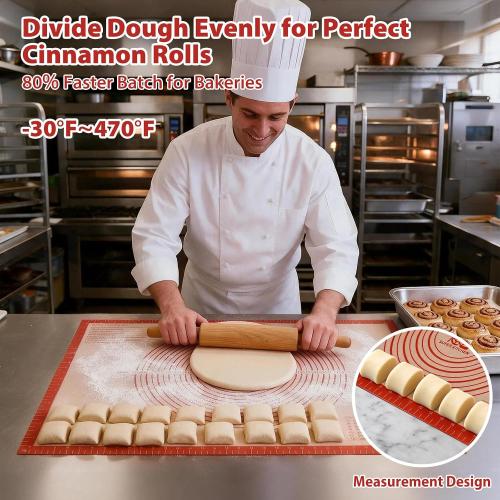 Non-slip Silicone Pastry Mat Extra Large Measurements 36''x 24'' Baking Mat