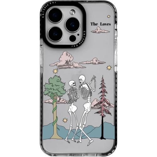 for iPhone 16 Pro Max Case, Tarot Skeleton Lovers & Nature Scene Design, Military-Grade Drop Protection, Soft Slim TPU Protective Cover with Camera Protection for Teens