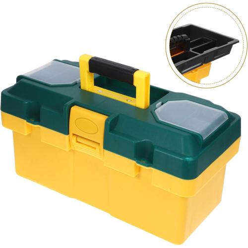 LITTLE DIRTY‼️Large Capacity Plastic Toolbox Organizer Locking Portable Lightweight Tool Storage Box for Handheld Tools Multipurpose Industrial-grade Storage for Outdoor and Travel Use