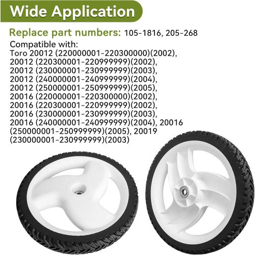105-1816 12 Rear Wheel Assembly Replace 205-268, 2 Pack