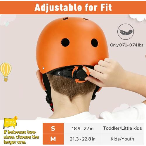 Kids Bike Helmet, Adjustable Toddler Helmet for Ages 3-5-8-14