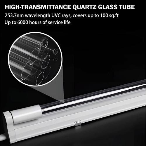 COOSPIDER 6W UV Light Ozone Free,253.7nm Sanitizer Lamp with 3 Time Gear, UVC Lamp for Shoes/Closet/Cabinet/Bathroom 110V CTUV-6