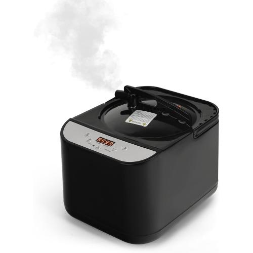PEEKO Larger Sauna Steamer 4L, 1500W Steam Generator,Steamer Pot with Remote Control, Steam Cup, Timer, 16 Levels, 7.7”x 12.5”x9.1”，
