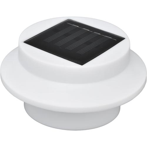 Solar Powered LED Gutter Lights 3 LED Deck Gutter Solar Lights Outdoor Waterproof LED Garden Yard Wall Lamp with Bracket for Fence Wall Stair Step Landscape Pathway, White Night Utility Security Light