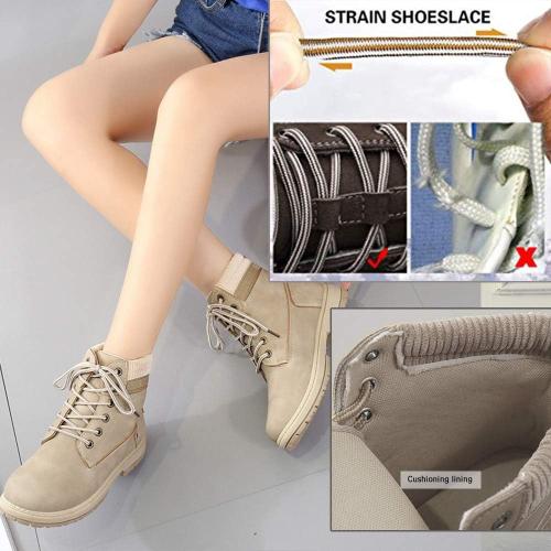 Size 38 Athlefit Women's Lace-Up Work Hiking Combat Ankle Boots