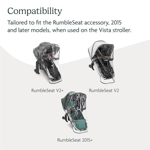 UPPAbaby RumbleSeat Rain Shield / Compatible with RumbleSeat models 2015-2019, V2, V2 , and V3 / Waterproof and Windproof Coverage / Ventilated Design / Quick Attachment / Easy Access to Child