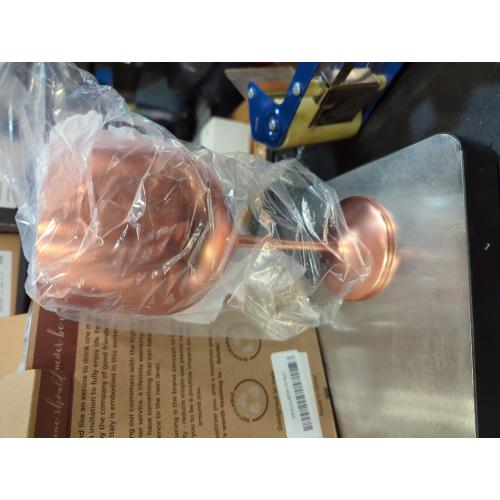 Gusto Nostro Stainless Steel Wine Glass - 18 oz - Unbreakable Rose Gold Wine Glasses for Travel, Camping and Pool - Fancy, Unique and Cool Portable Metal Wine Glass for Outdoor, Picnics (Set of 2)