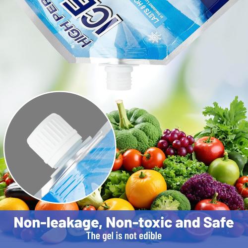Reusable Ice Packs for Cooler, Freezer Ice Packs for Lunch Boxes, Cooler Ice Packs for Camping Gear, Fishing