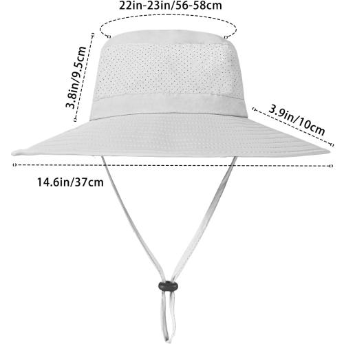 ZOORON Boonie Hat UPF 50  Cooling Sun Hat for Men and Women,Wide Brim Bucket Hats for Outdoor Golf Hiking Safari Beach