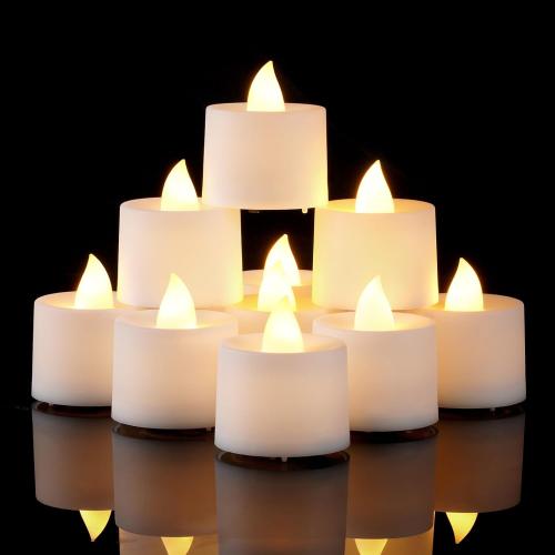 Amagic 12/24/50/100/150Pack LED Votive Candles Battery Operated, Warm White