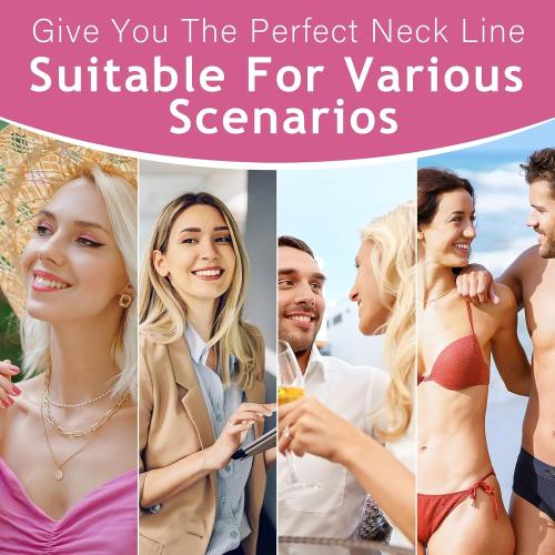 Neck Lift Strips, Invisible Neck Wrinkle Patches, High Elastic Neck Tapes for Double Chin Neck Jowls, Improve Neck Lines and Wrinkles, 20 pcs