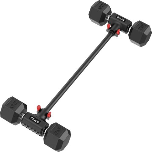 Dumbbell Converter - Turn Dumbbells into Barbell Set, Up to 220LB Capacity | Adjustable Weights, for Home Gym Full Body Workouts Weightlifting Training