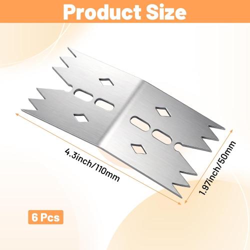 6PCS Stainless Steel Clamping Dogs, Bench Dog Hold Down Clamps, Workshop Clamps for Router Sled, CNC, Panel Flattening (4.3x2 inch)