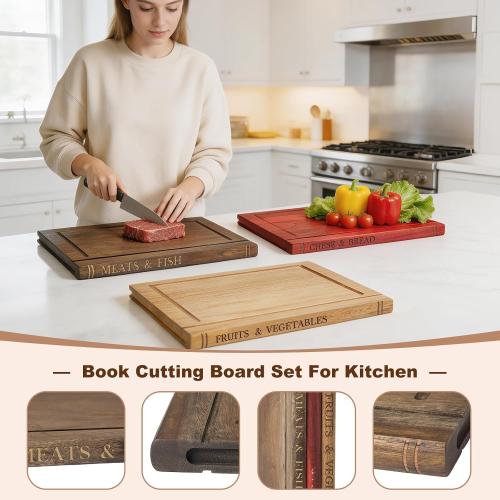 Book Cutting Board Set