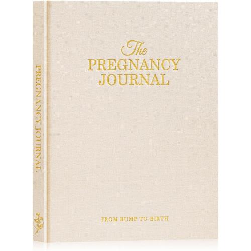 Lanpn My Pregnancy Journal Memory Book for First Time Mom, 156 Page Pregnant Announcement Must Have Planner Scrapbook, Pregnancy Tracking Diary Mom to Be Keepsake Gift for Expecting New Parent Beige