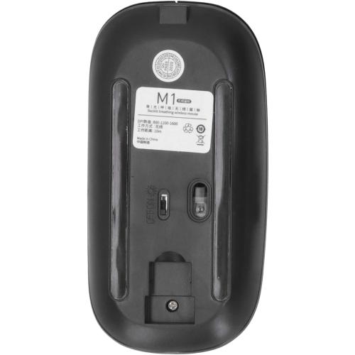 Rechargeable Wireless Mouse 2.4GHz Ergonomic Silent Optical, 1600DPI Portable Slim Mice with Smart Sensor, Micro USB Charging for Laptop Computer Office Home