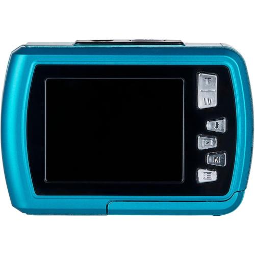 Polaroid IS048 Waterproof Instant Sharing 16 MP Digital Portable Handheld Action Camera, Teal