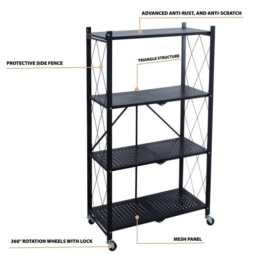 Rebrilliant Lomangino 49.61 H x 27.95 W x 13.39 D Foldable Shelving Unit