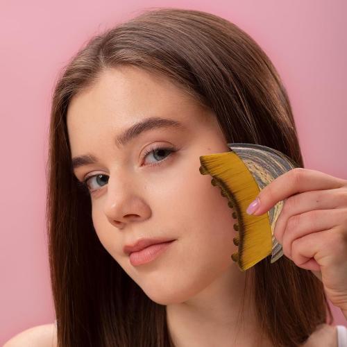 Lymphatic Contour Face Brush Lymphatic Drainage Massager Double Chin Reducer Lymphatic Drainage Brush for Face Ergonomically Designed to Fit The Skin Precisely and Relieve Fatigue