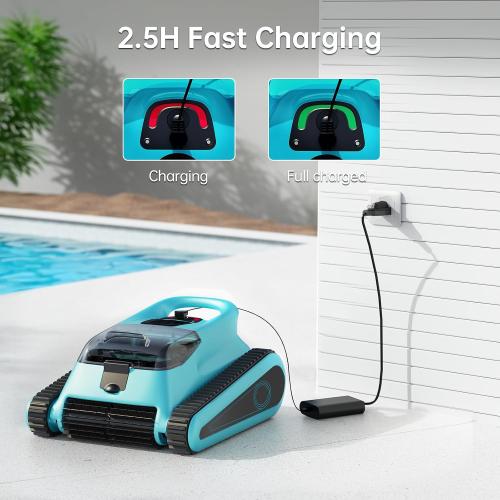 NexTrend Pool Vacuum for Inground Pools Cordless Robotic Pool Cleaner, Smart Navigation, 150min Runtime, 180W Powerful Suction, Floor Walls Waterline Cleans Up to 2,050 sq.ft