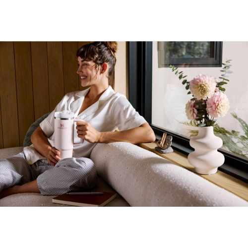 Stanley The Quencher H2.0 FlowState 30 oz Rose Quartz BPA Free Double-wall Vacuum Insulated Tumbler
