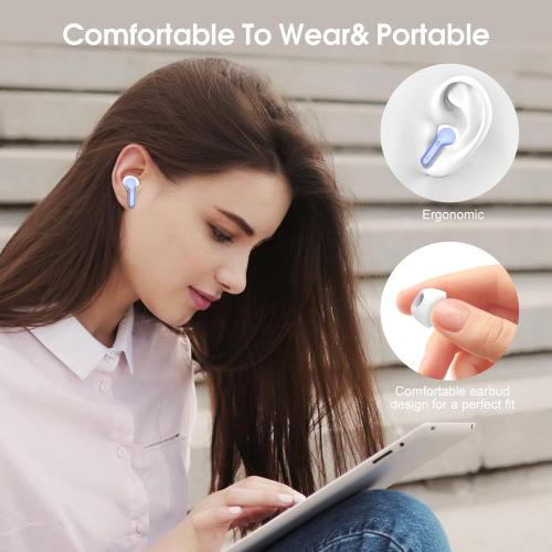 Wireless Earbuds, Bluetooth 5.4 Headphones HiFi Stereo, Bluetooth Earbuds
