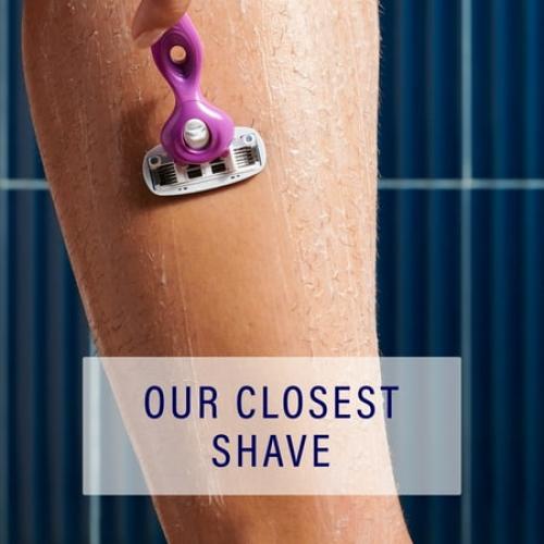 Schick Hydro Silk Moisture Razor Blade Refills, 6 ct, 5-Blade Moisturizing Razors for Women
