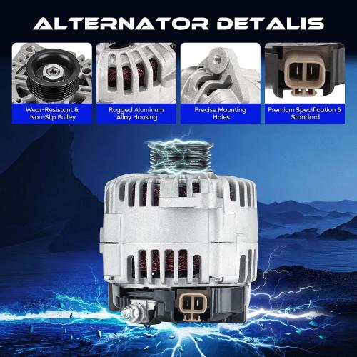 New Alternator 3.5 3.5L for Nissan Quest 2004-2009, 145Amp