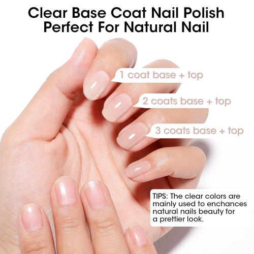 GELLEN 4-In-1 Illuminating Nail Concealer Base Coat Nail Polish, No HEMA
