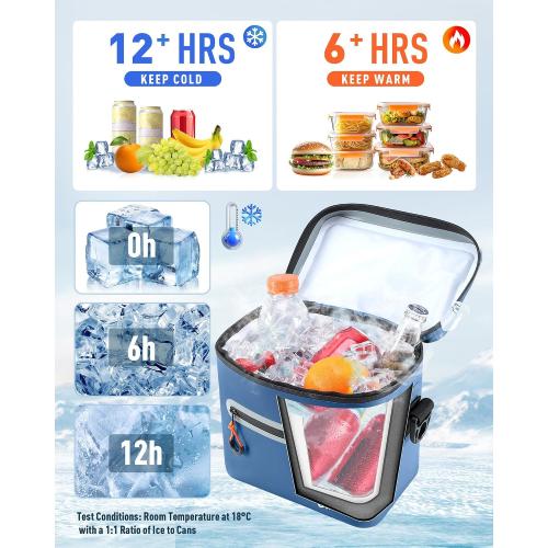 Small Cooler Bag, Mini Ice Lunch Box, Soft-Side Insulated Waterproof Bag