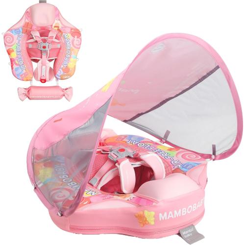 Mambobaby Float with Canopy Non Inflatable Baby Float for 3-24 Months