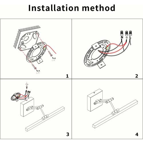 Hard-Wired Picture Light Dimmable LED Picture Lights for Paintings 15.7 Inch Brass Metal Body Wall Pictures with Adjustable Gold Swing Arm Art Display Lamps 7W 3000K Warm White Book Light
