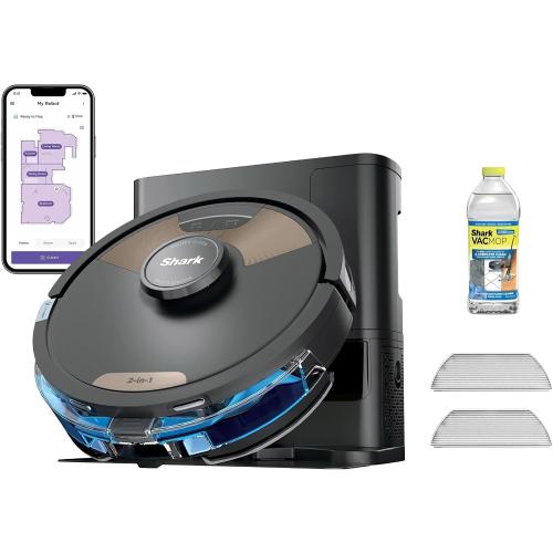 Shark Matrix Plus 2-in-1 Robot Vacuum & Sonic Mop, Home Mapping, HEPA Bagless Self Empty Base with 30-Day Capacity, CleanEdge, for Pet Hair, WiFi, UR2650WS