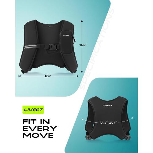 Weighted Vest for Women Men, Soft Iron, Reflective Strips