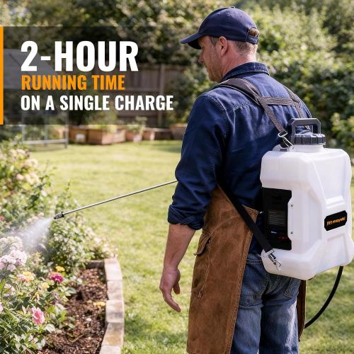 3Gallon Lawn Garden Sprayer Compatible with Dewalt 20V Battery, Backpack Pump Sprayer w/ 2.0Ah Battery, Translucent Water Tank, Adjustable Pressure, for Spraying Plants, Watering, Weeds, Cleaning‼️light dirt and incomplete‼️