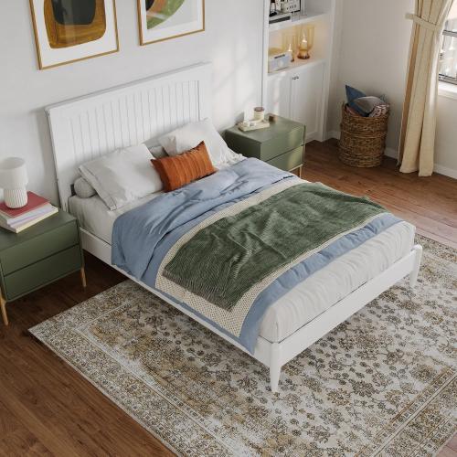FULL SIZE❗❗ FOREST GREEN❗❗❗Solid Wood Low Profile Platform Bed in Forest Green